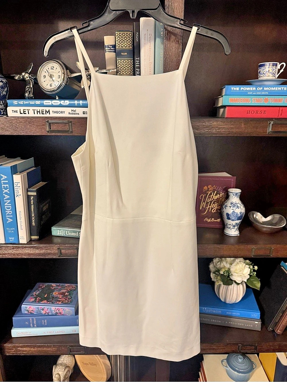 French Connection Whisper Square Neck Mini Dress Cream Size US8